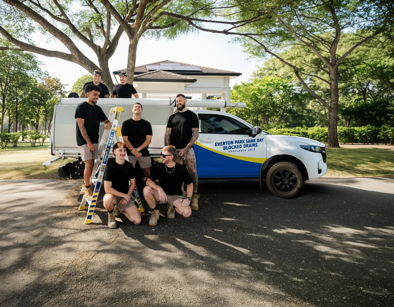 Everton Park Same Day Blocked Drains team and ute